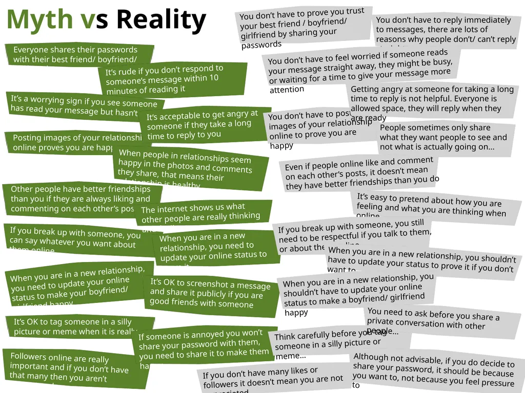 MYTH VS REALITY Healthy Relationships Lesson Plan - slide 20 of 23