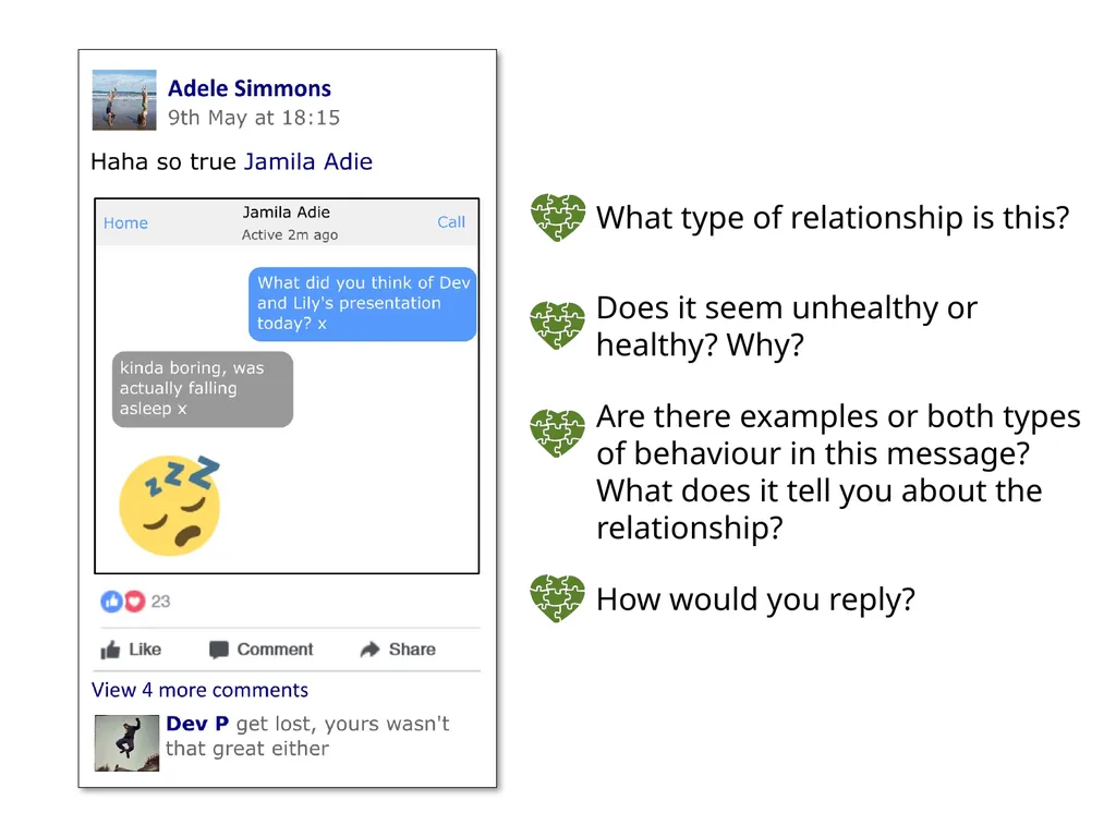 MYTH VS REALITY Healthy Relationships Lesson Plan - slide 14 of 23