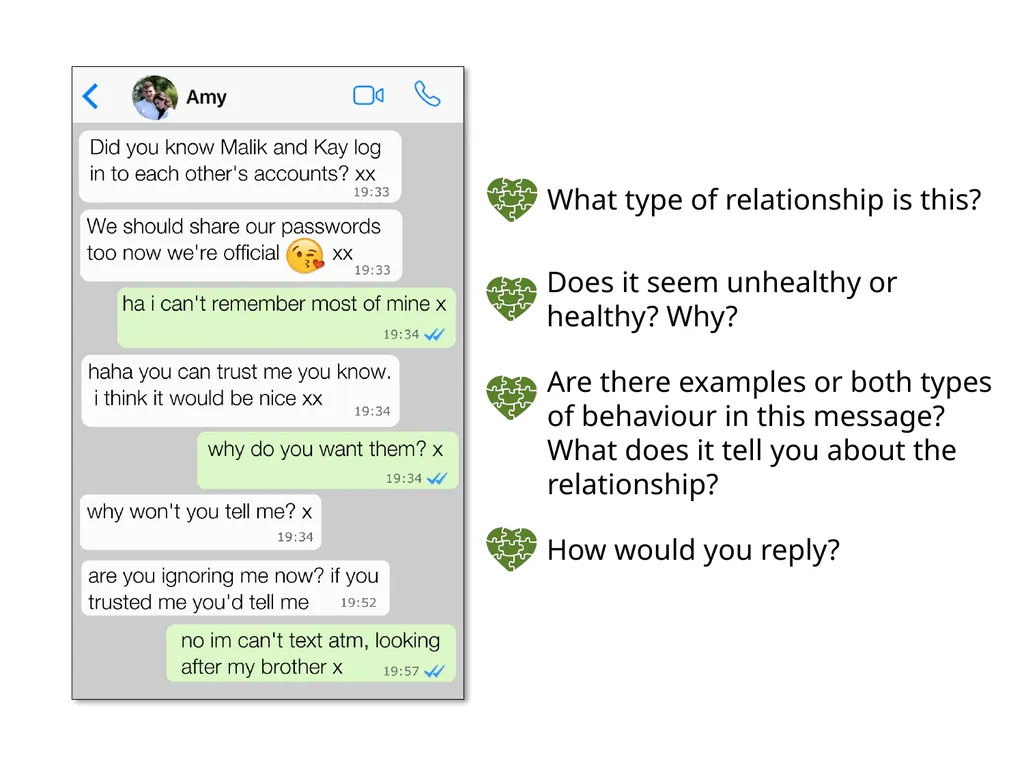 MYTH VS REALITY Healthy Relationships Lesson Plan - slide 16 of 23