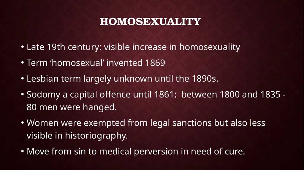 Sexuality Week 14 Lecture Overview 1. Sexology: - slide 18 of 24