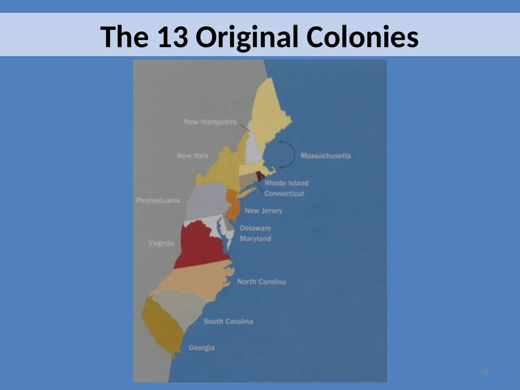 American History 1 Lesson 1A: The Colonial Period - slide 18 of 20