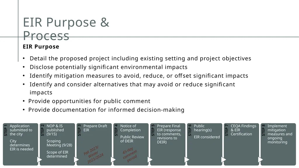 Public Scoping Meeting Draft Environmental Impact - slide 8 of 10