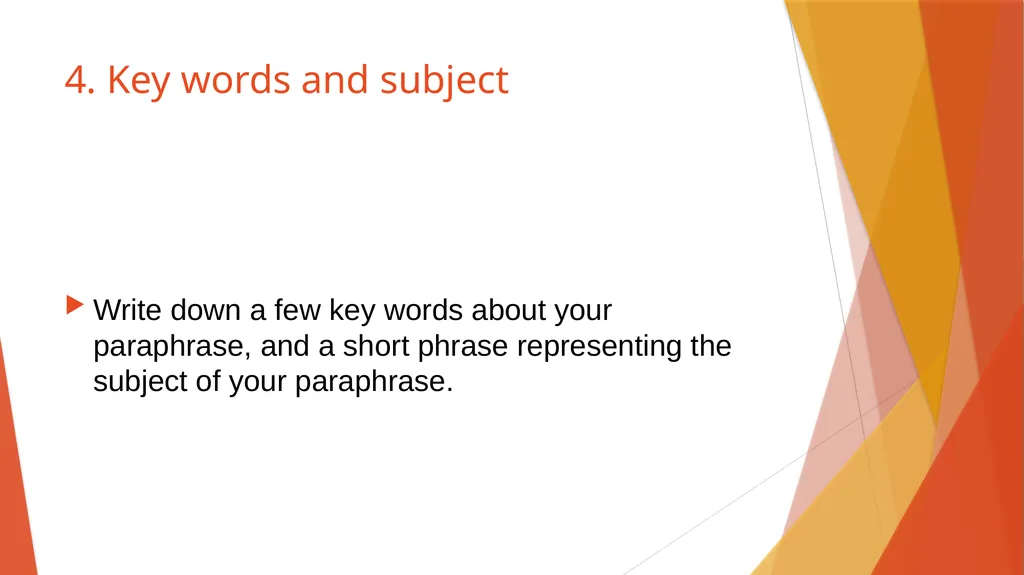 Paraphrasing What is a paraphrase? a concise, - slide 19 of 25
