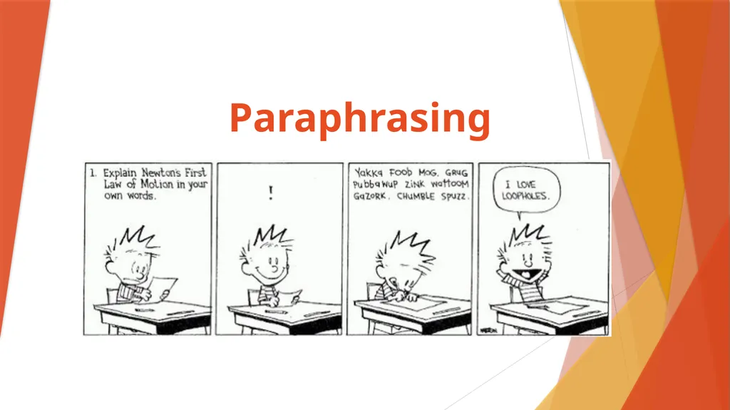 Paraphrasing What is a paraphrase? a concise, - slide 1 of 25