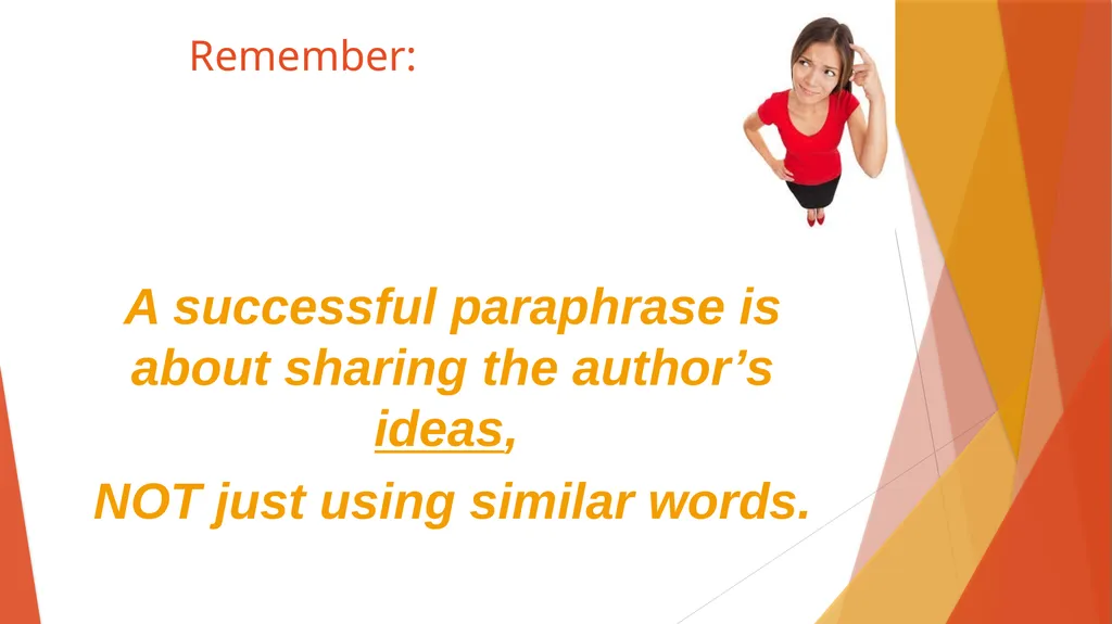 Paraphrasing What is a paraphrase? a concise, - slide 23 of 25