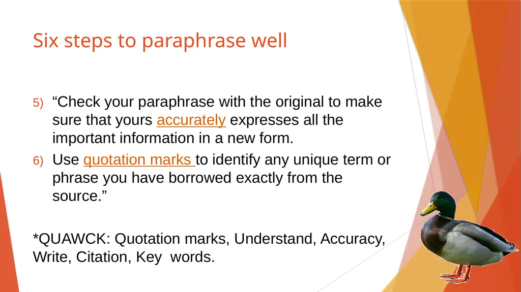 Paraphrasing What is a paraphrase? a concise, - slide 14 of 25