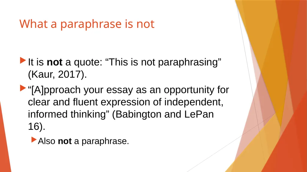 Paraphrasing What is a paraphrase? a concise, - slide 4 of 25