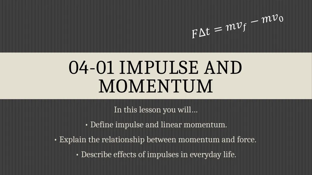 Momentum Physics Unit 4 Credits Slides created by - slide 3 of 39