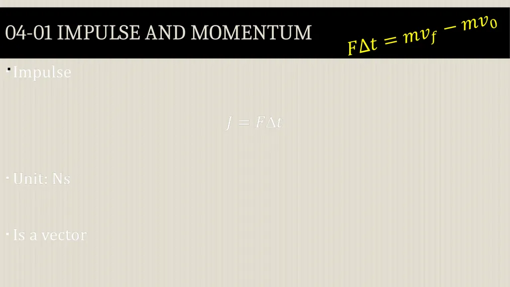 Momentum Physics Unit 4 Credits Slides created by - slide 6 of 39
