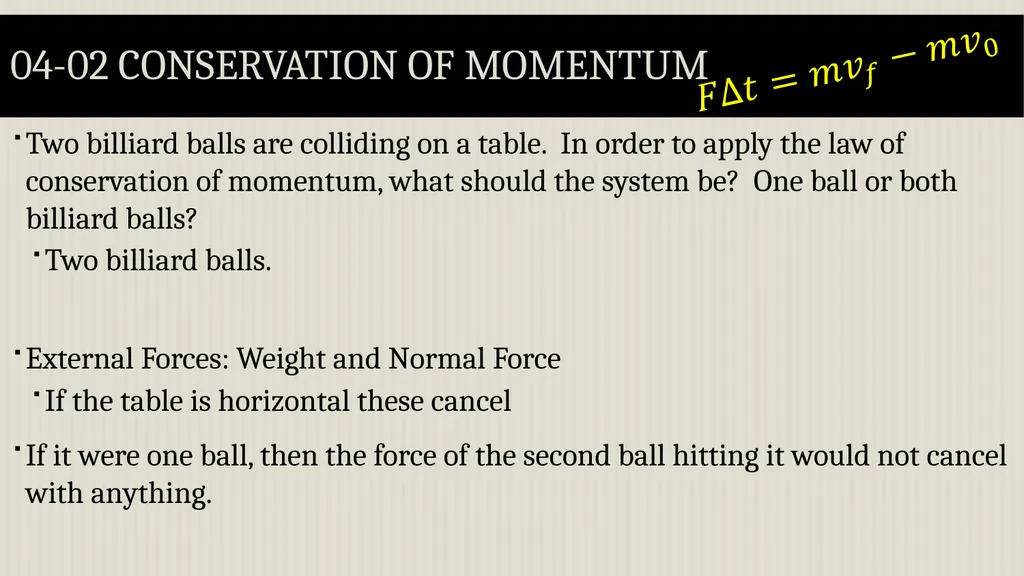 Momentum Physics Unit 4 Credits Slides created by - slide 22 of 39