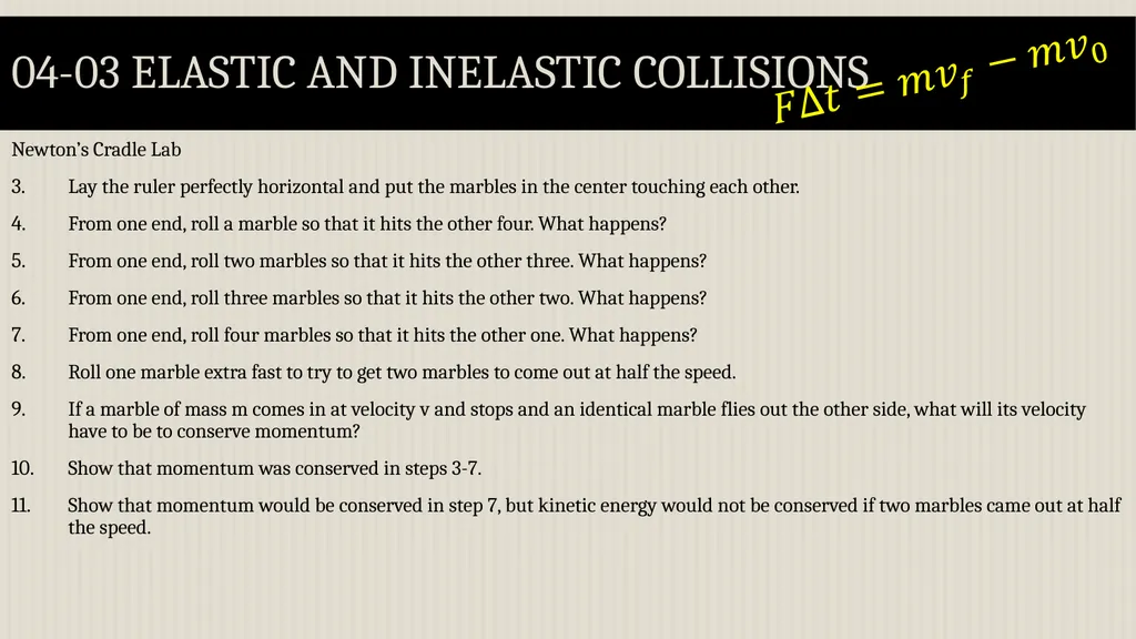 Momentum Physics Unit 4 Credits Slides created by - slide 26 of 39