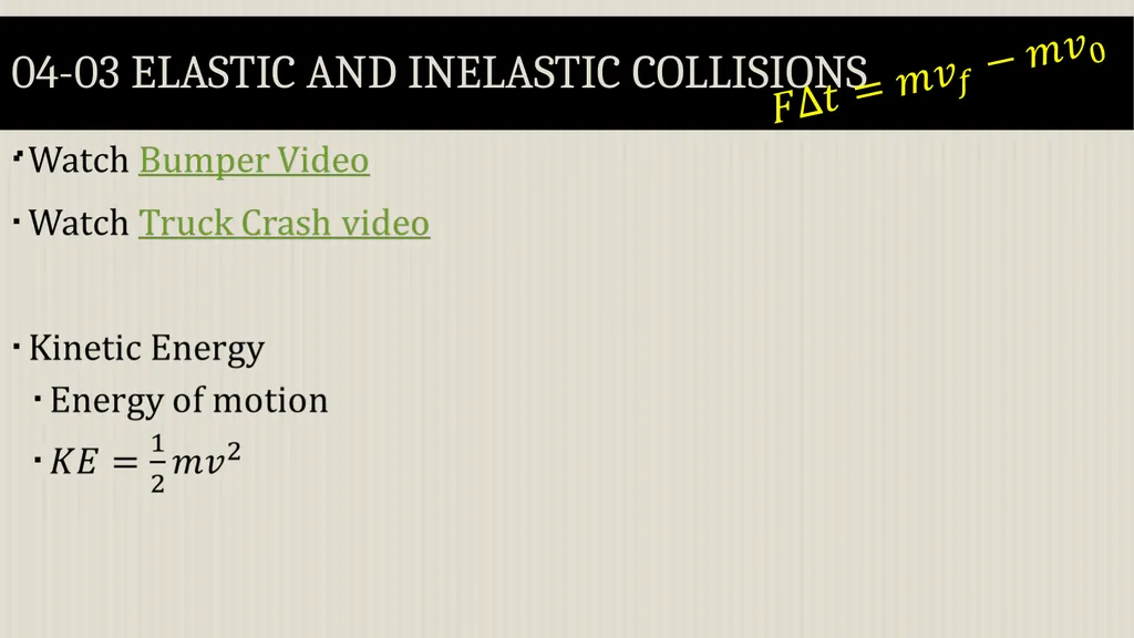 Momentum Physics Unit 4 Credits Slides created by - slide 27 of 39