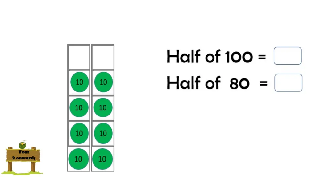 Halving even numbers to 10 Complete the questions - slide 10 of 19