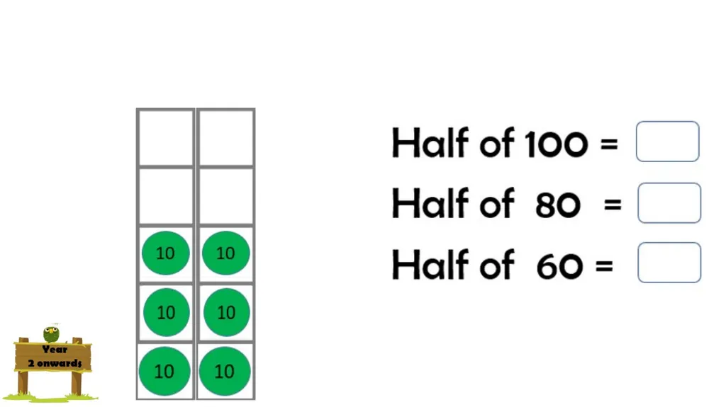 Halving even numbers to 10 Complete the questions - slide 11 of 19