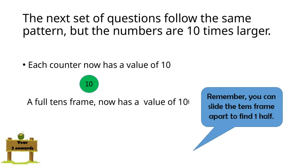 Halving even numbers to 10 Complete the questions - slide 8 of 19