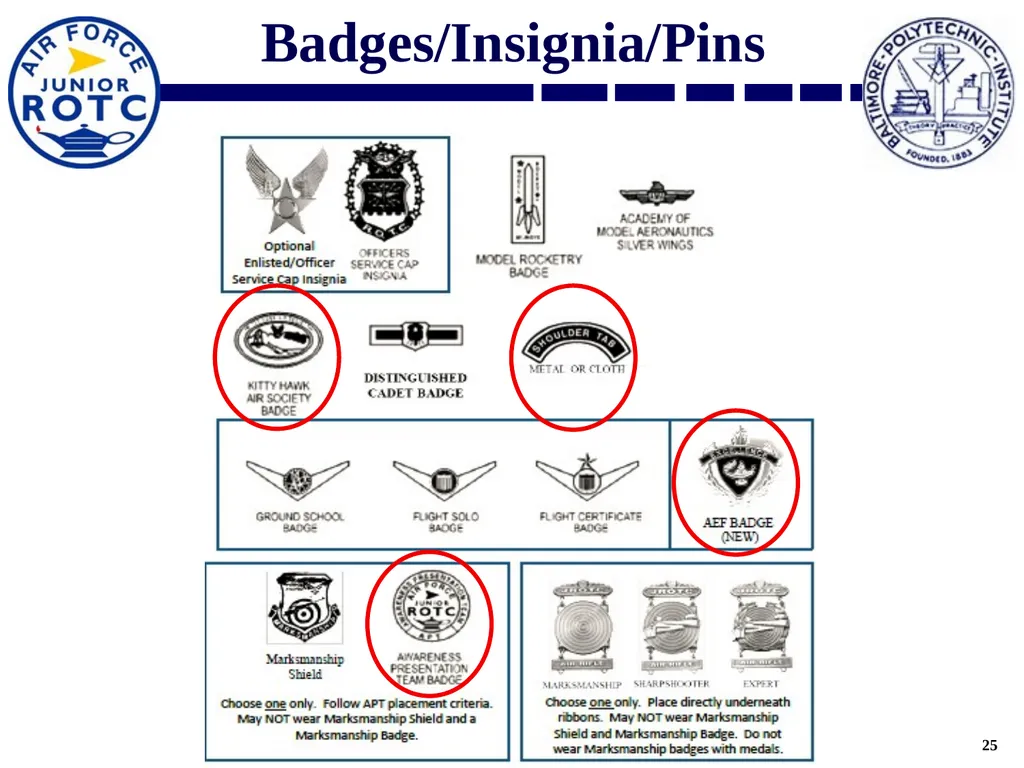 Uniform Standards AY2021-2022 Overview AFJROTC - slide 25 of 30