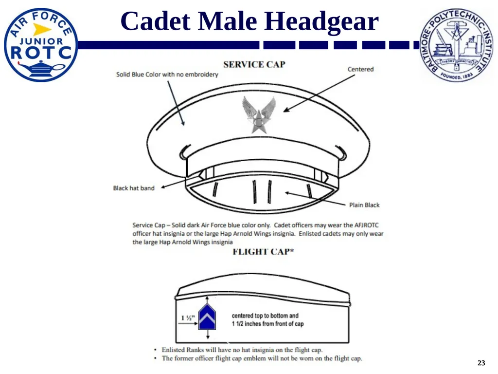 Uniform Standards AY2021-2022 Overview AFJROTC - slide 23 of 30