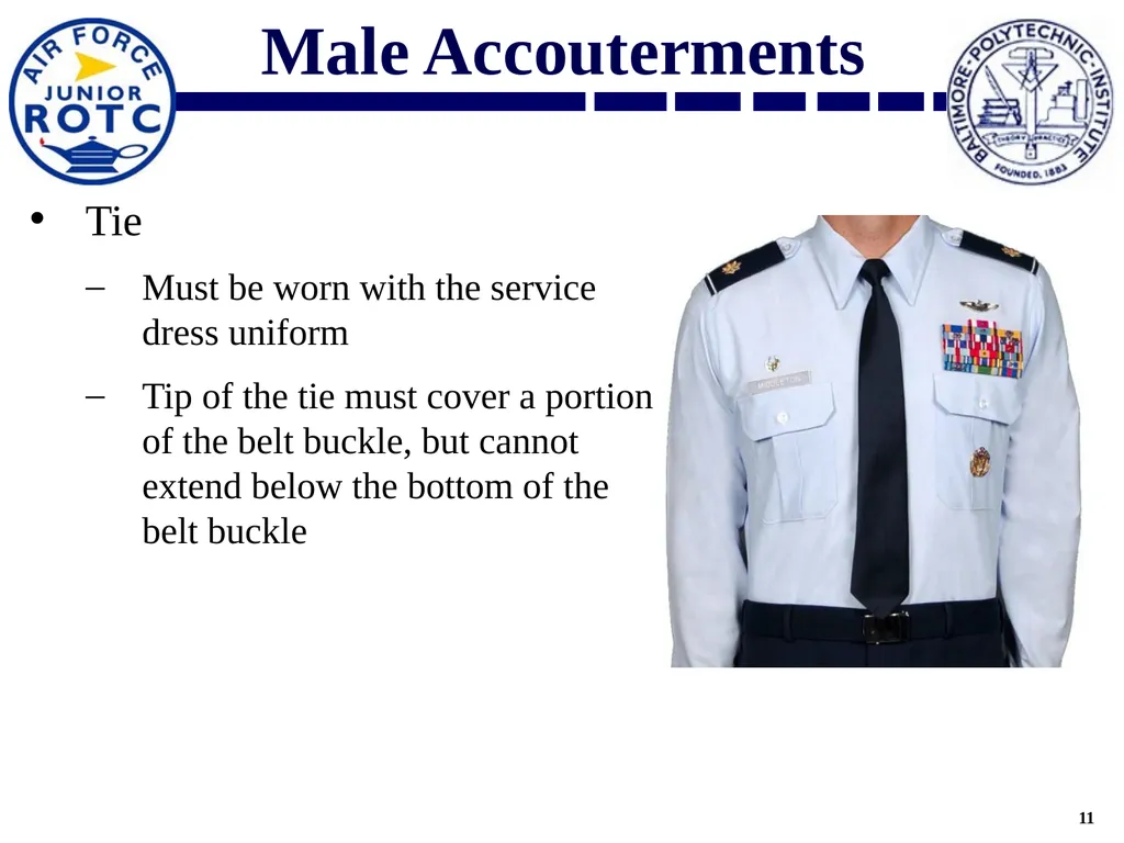 Uniform Standards AY2021-2022 Overview AFJROTC - slide 11 of 30