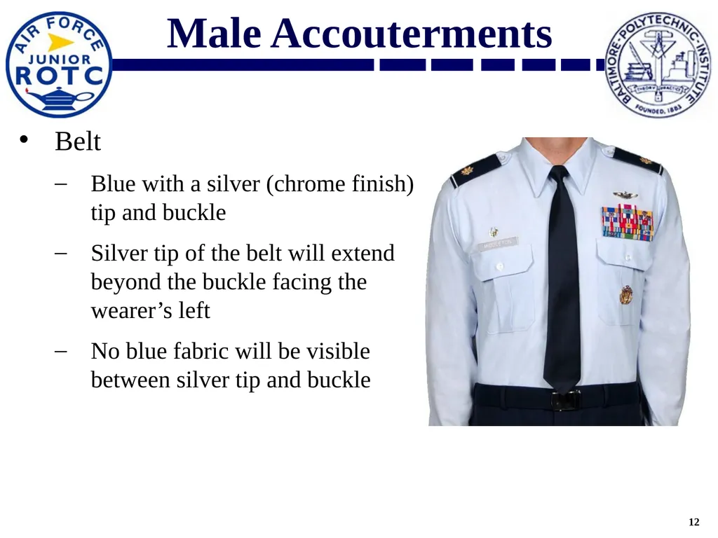 Uniform Standards AY2021-2022 Overview AFJROTC - slide 12 of 30
