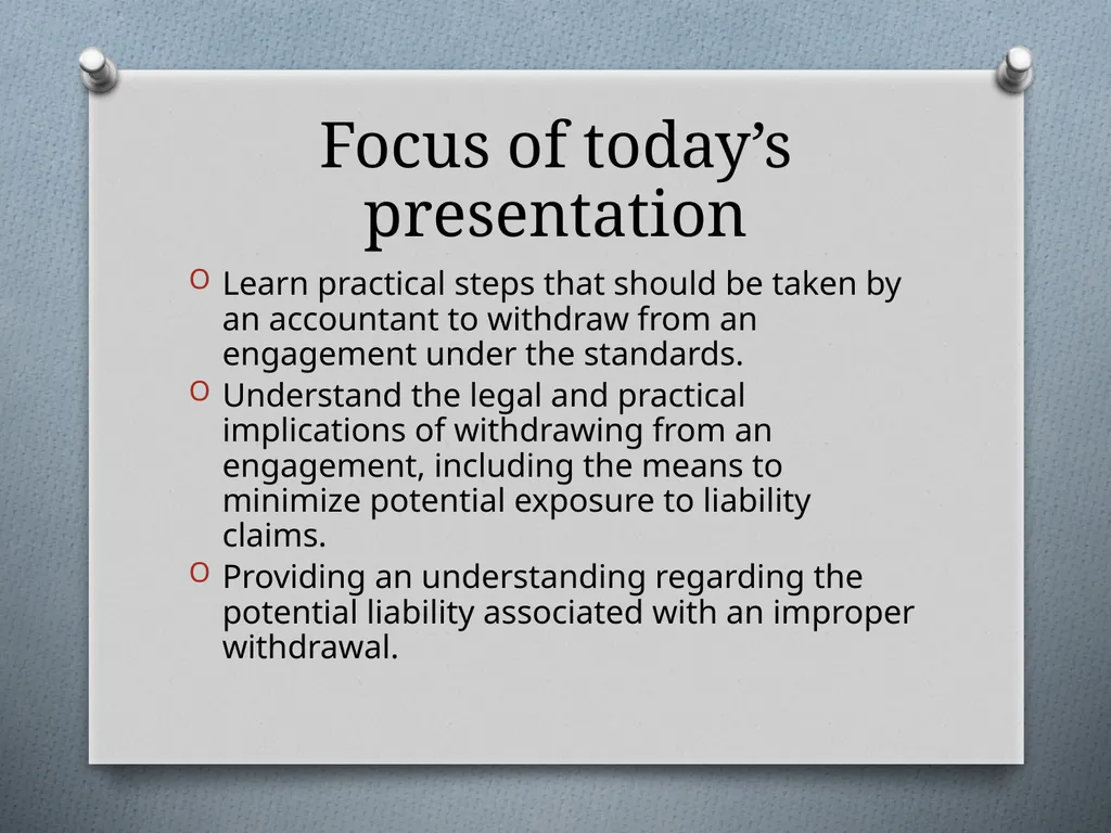 The Practice and Legal Implications of Withdrawing - slide 3 of 31