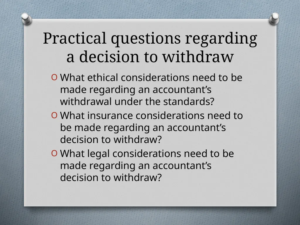 The Practice and Legal Implications of Withdrawing - slide 10 of 31