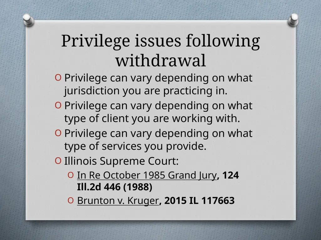 The Practice and Legal Implications of Withdrawing - slide 30 of 31