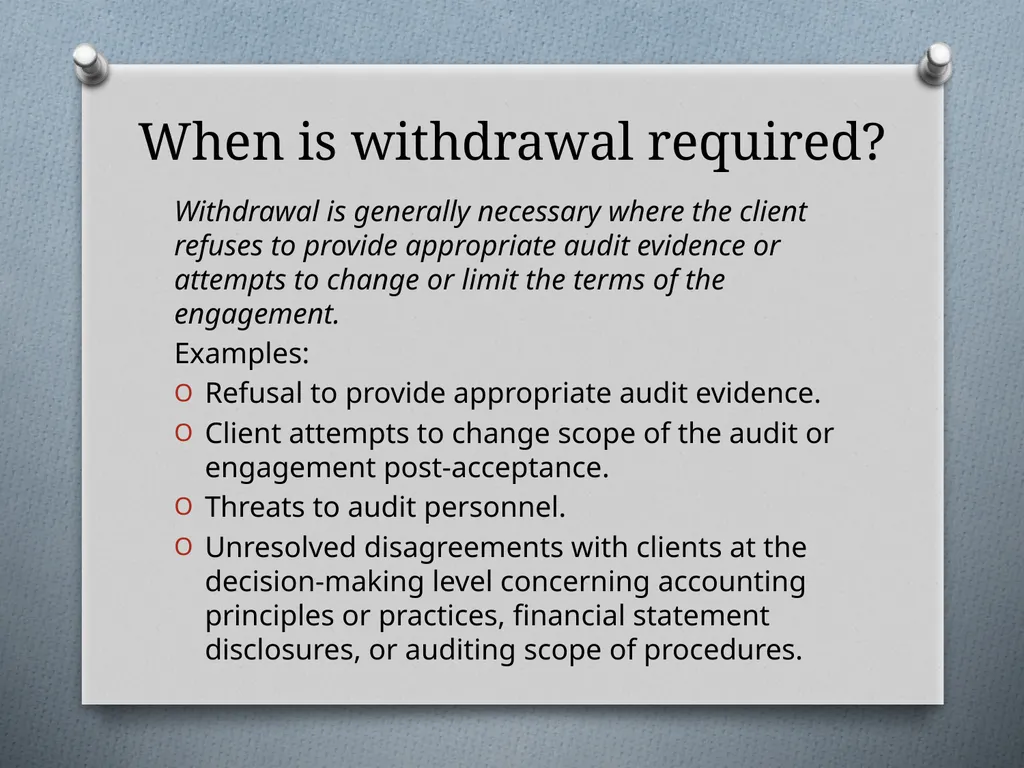 The Practice and Legal Implications of Withdrawing - slide 7 of 31