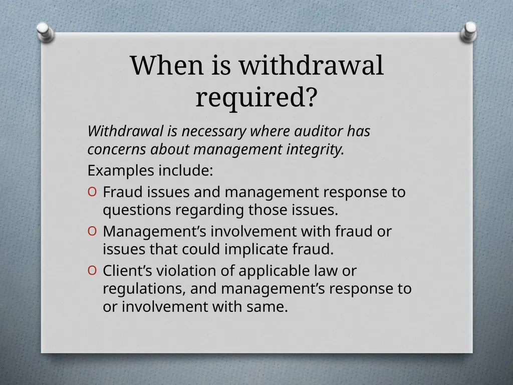 The Practice and Legal Implications of Withdrawing - slide 8 of 31