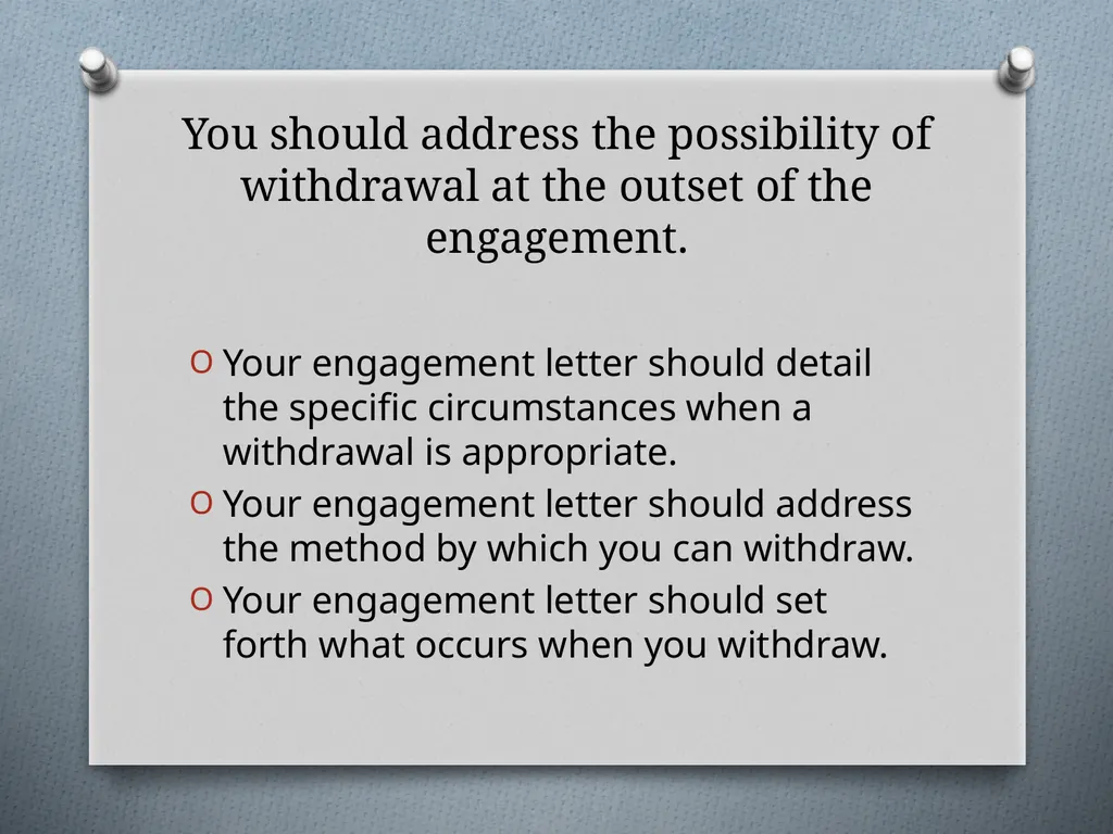 The Practice and Legal Implications of Withdrawing - slide 16 of 31