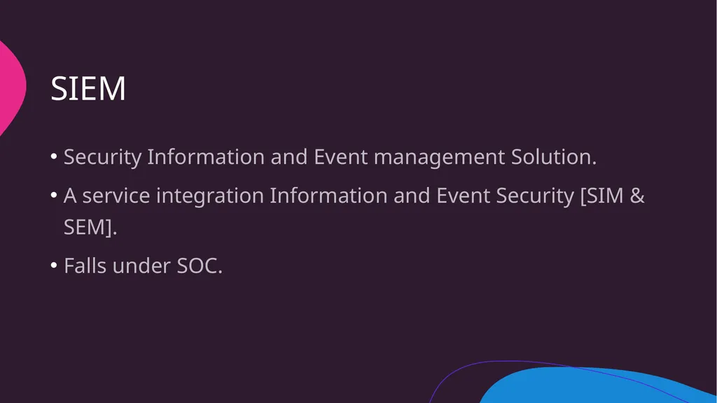 SIEM and Splunk SIBI M S Solution and Tools - slide 3 of 17