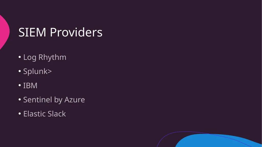SIEM and Splunk SIBI M S Solution and Tools - slide 7 of 17