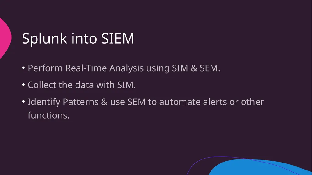 SIEM and Splunk SIBI M S Solution and Tools - slide 9 of 17