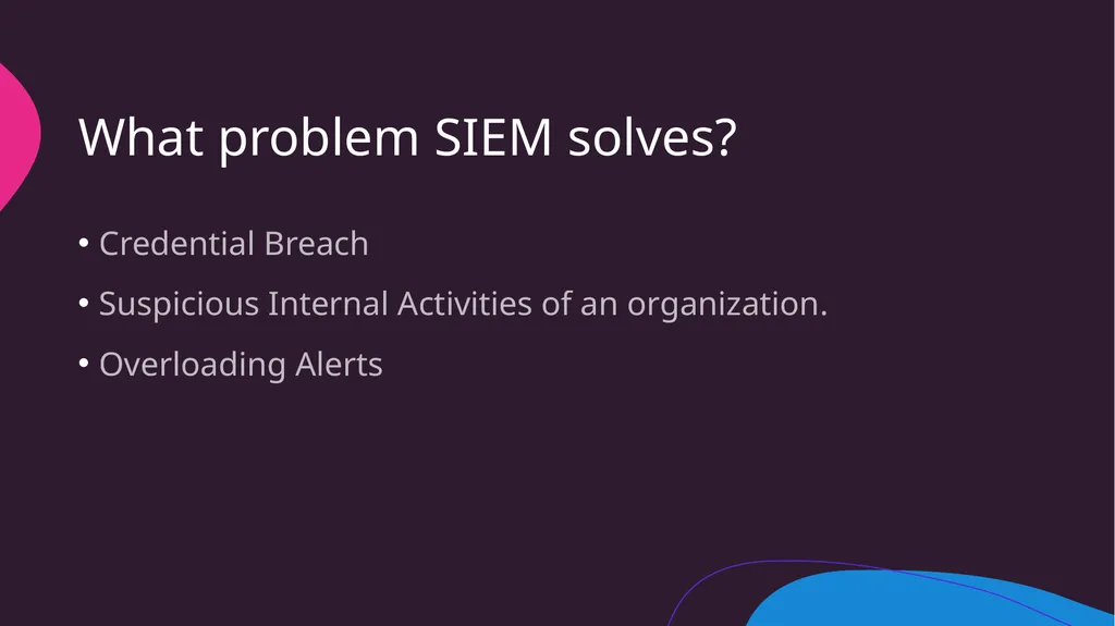 SIEM and Splunk SIBI M S Solution and Tools - slide 6 of 17