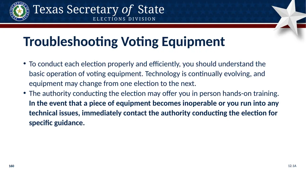 Poll Worker Training Comprehensive State Version - slide 160 of 184