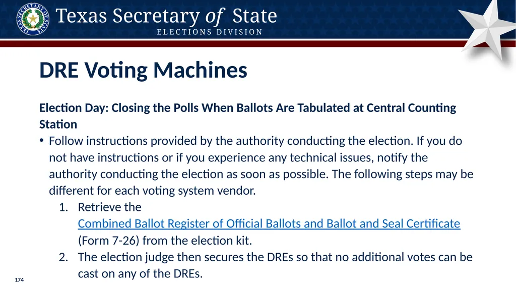 Poll Worker Training Comprehensive State Version - slide 174 of 184