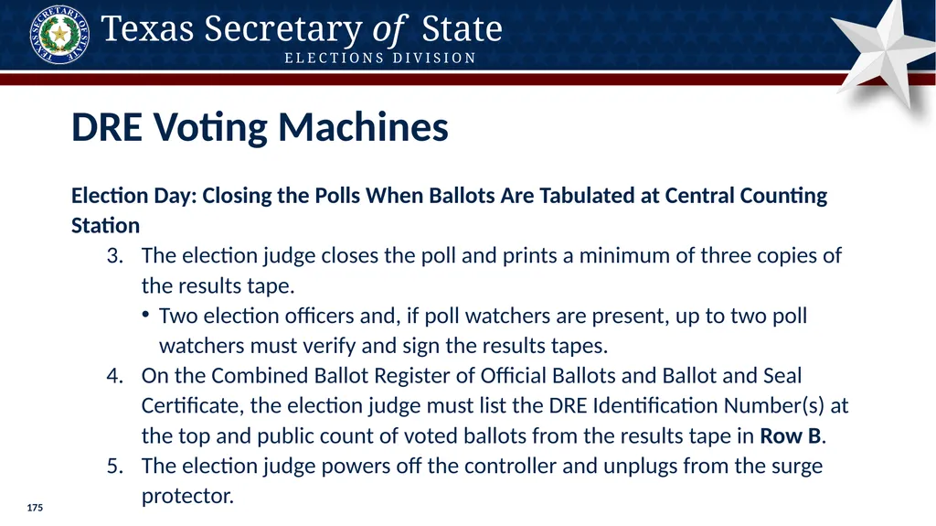 Poll Worker Training Comprehensive State Version - slide 175 of 184