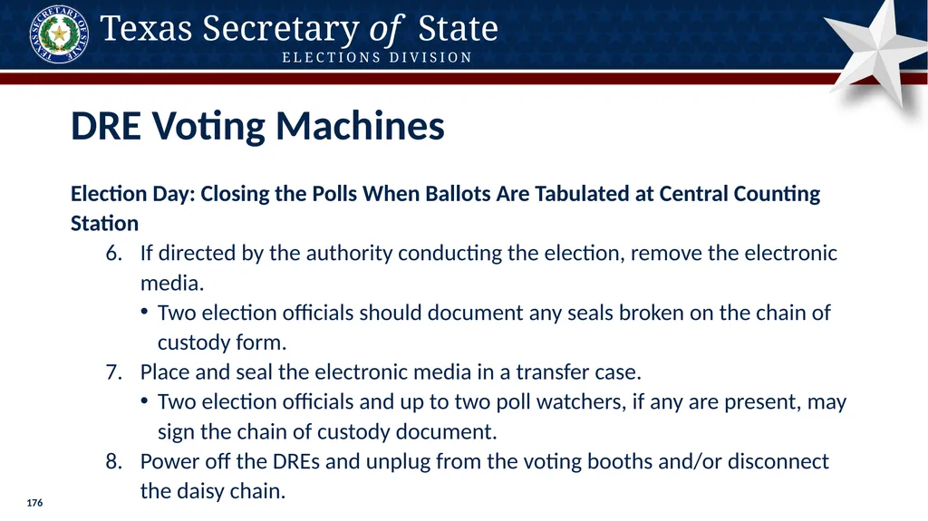 Poll Worker Training Comprehensive State Version - slide 176 of 184