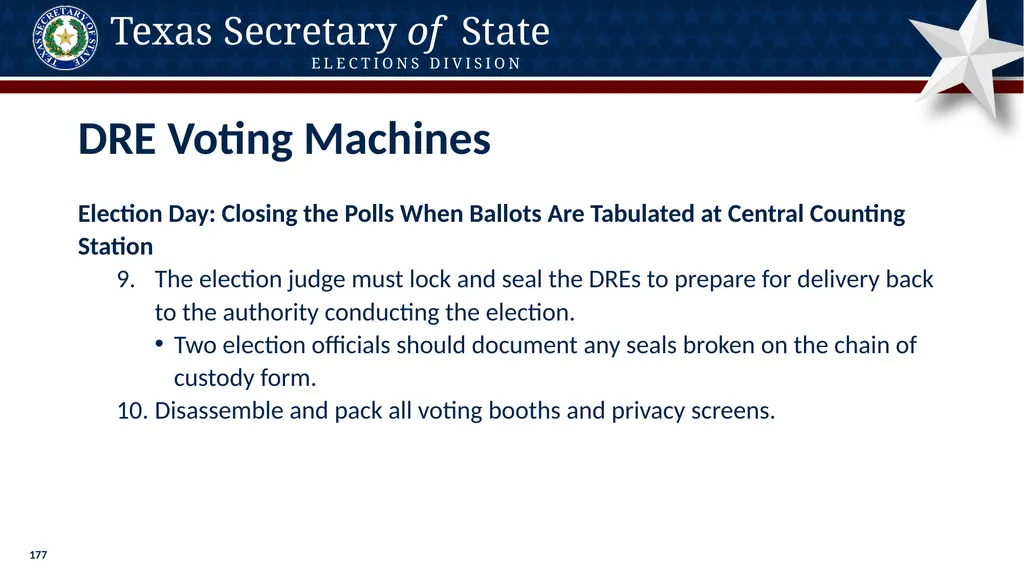 Poll Worker Training Comprehensive State Version - slide 177 of 184