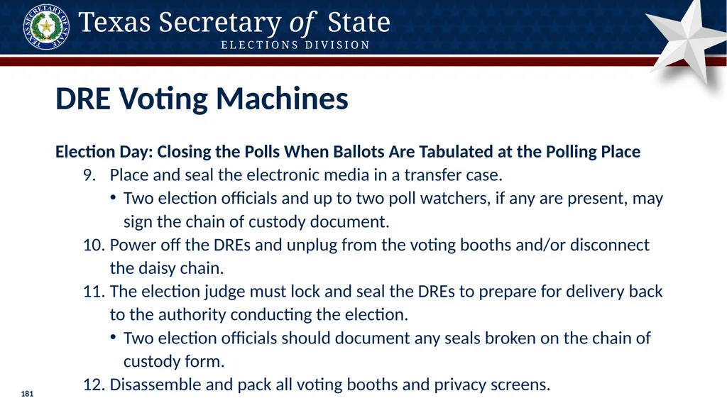 Poll Worker Training Comprehensive State Version - slide 181 of 184