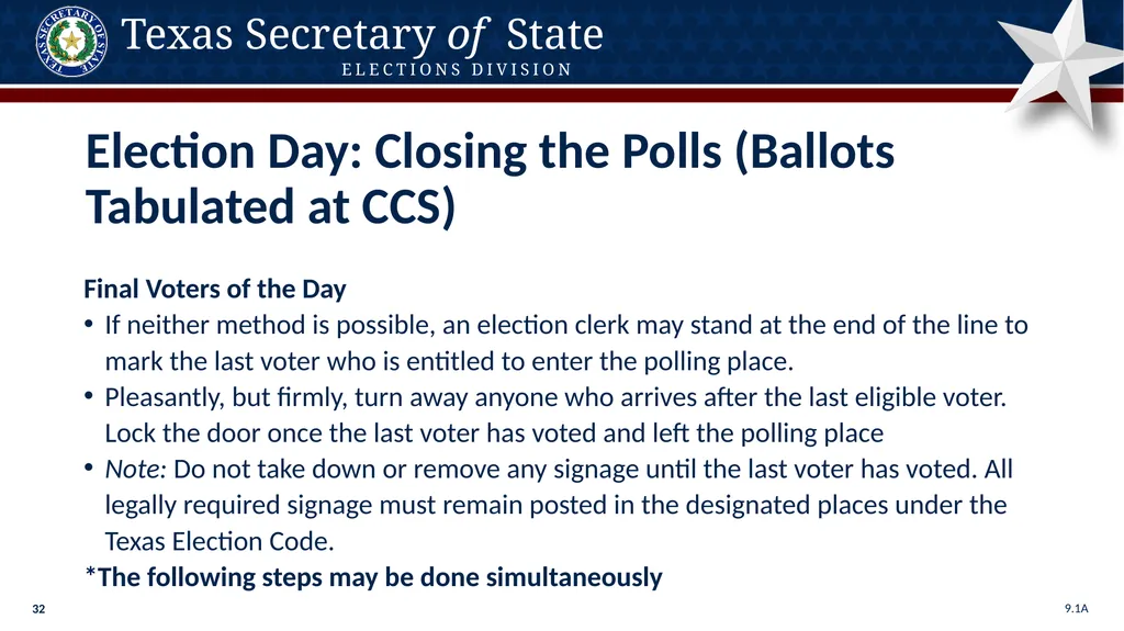 Poll Worker Training Comprehensive State Version - slide 32 of 184