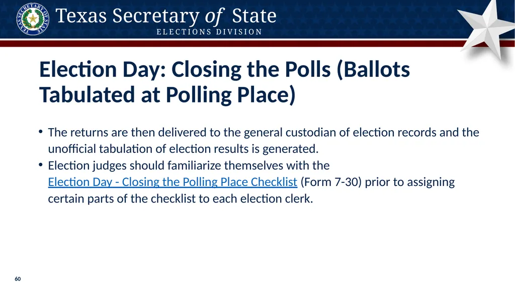 Poll Worker Training Comprehensive State Version - slide 60 of 184
