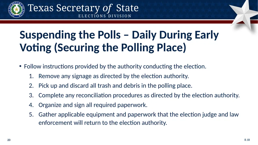Poll Worker Training Comprehensive State Version - slide 23 of 184