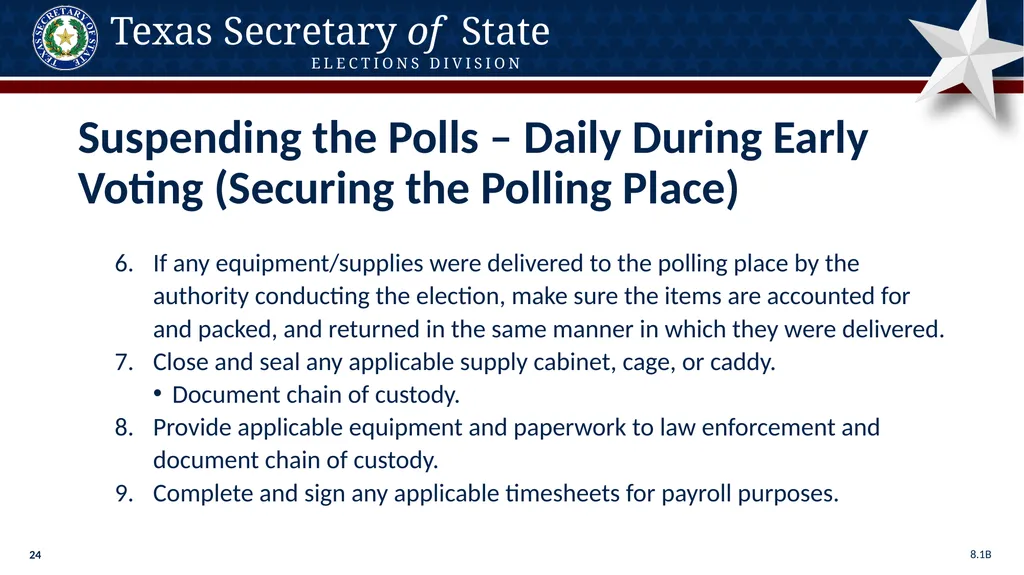 Poll Worker Training Comprehensive State Version - slide 24 of 184