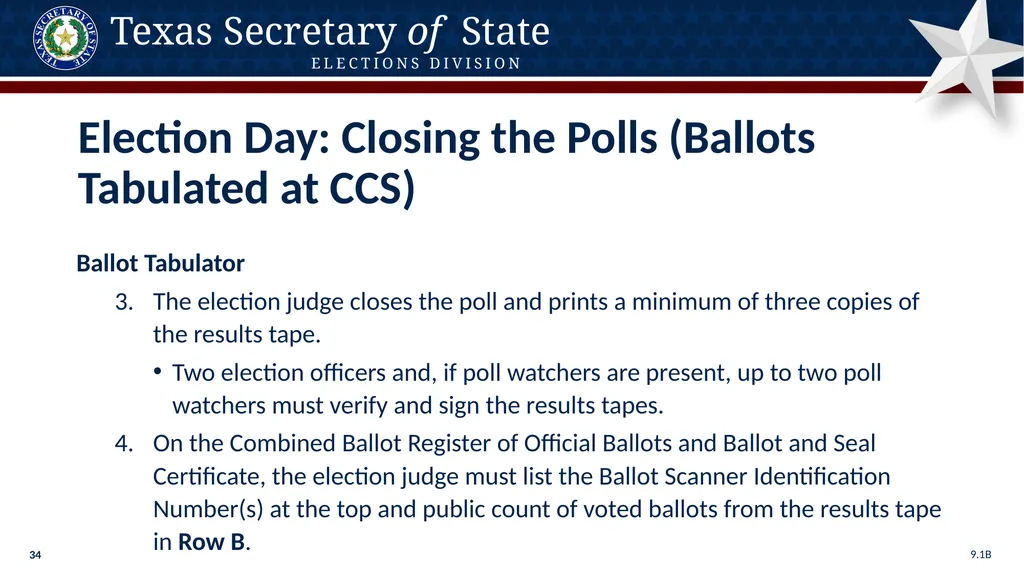 Poll Worker Training Comprehensive State Version - slide 34 of 184