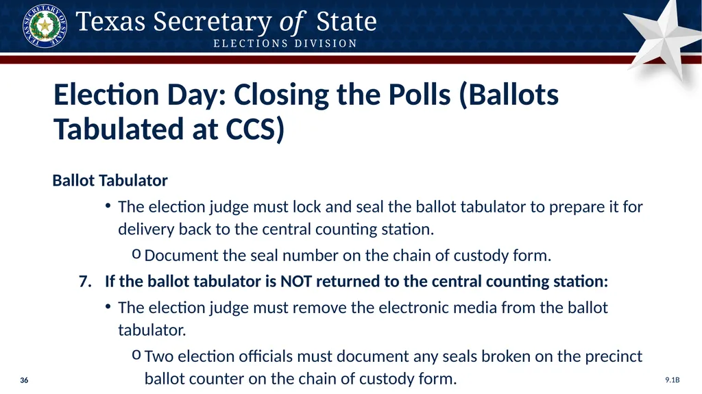 Poll Worker Training Comprehensive State Version - slide 36 of 184