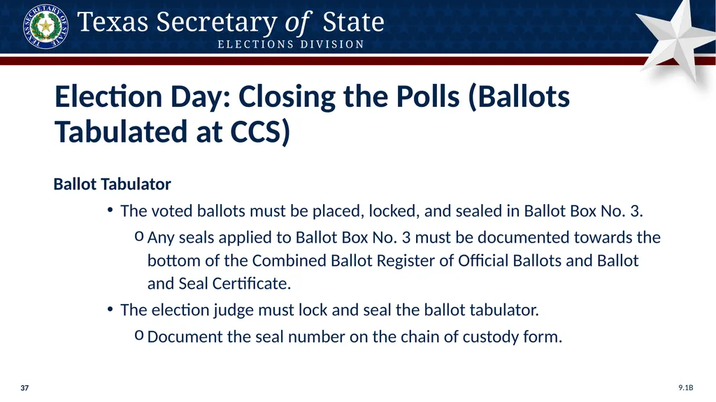 Poll Worker Training Comprehensive State Version - slide 37 of 184