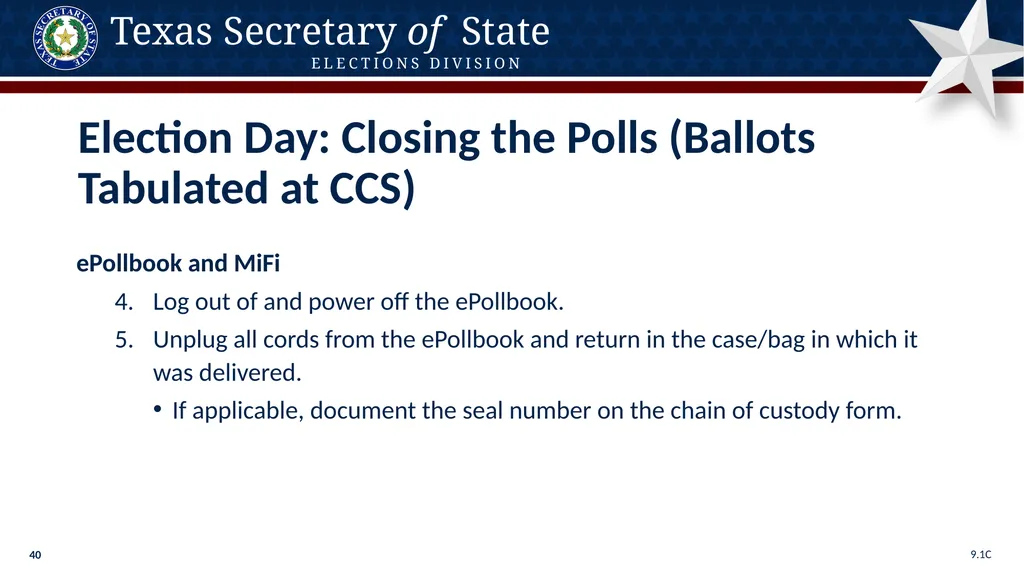 Poll Worker Training Comprehensive State Version - slide 40 of 184