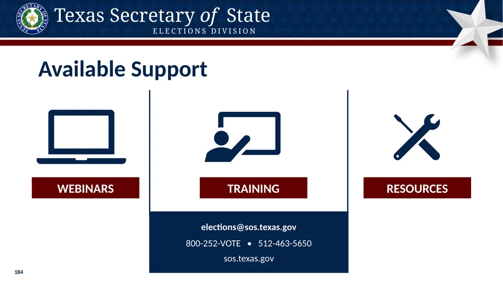 Poll Worker Training Comprehensive State Version - slide 184 of 184