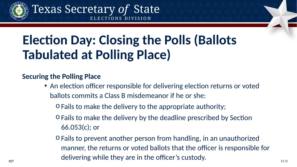 Poll Worker Training Comprehensive State Version - slide 157 of 184