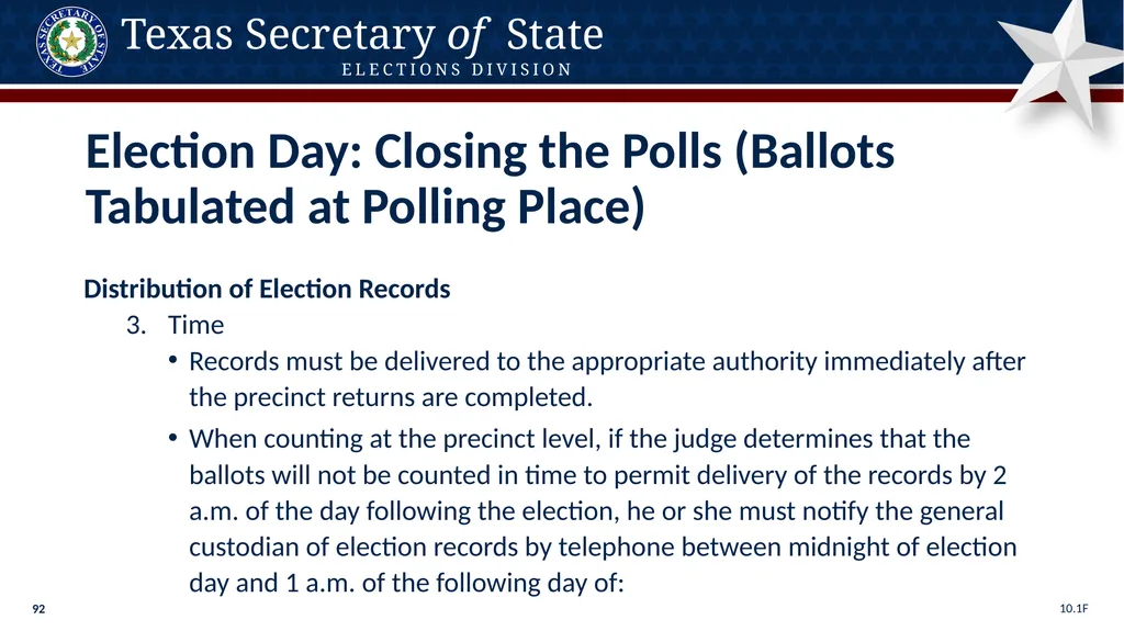 Poll Worker Training Comprehensive State Version - slide 92 of 184